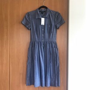 NWT French Connection chambray dress patch pockets